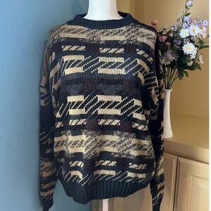 Vtg Chunky Grandpa Sweater Mens L 90s Indie Grunge Grandpa‎ Academia Granola Y2K